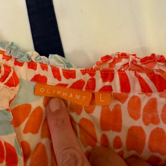 Oliphant Yoke dress, Large, gently worn. Gorgeous orange and purple colors - Picture 3 of 5